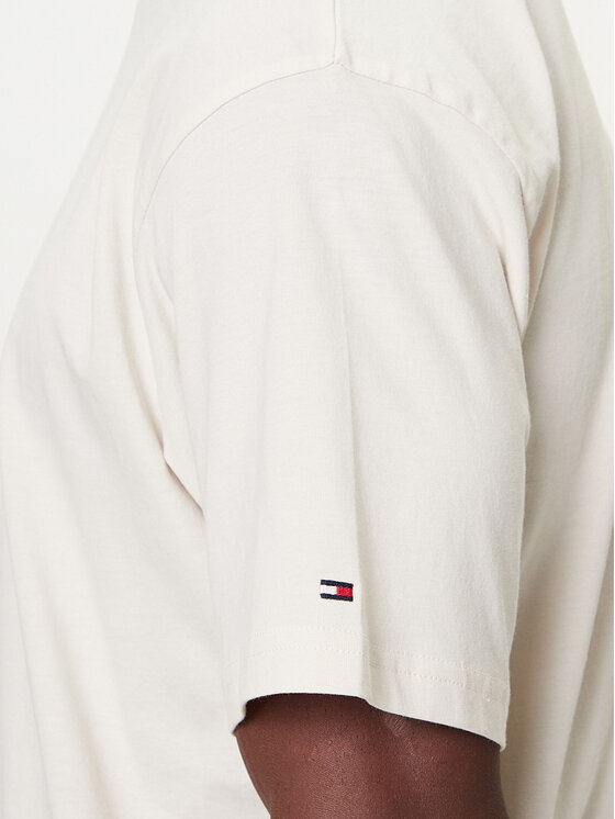 Tommy Hilfiger Tommy Hilfiger Tričko UM0UM03685 Écru Relaxed Fit