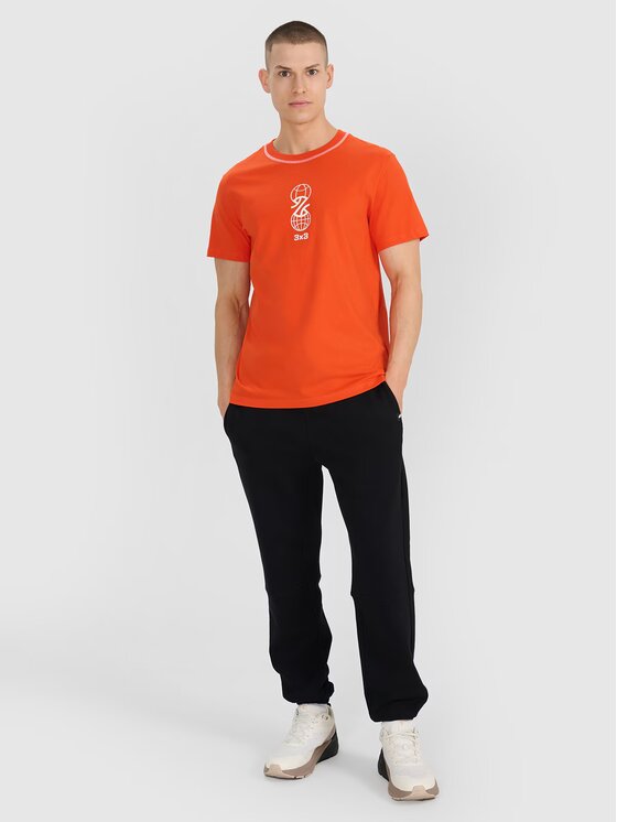 4F 4F T-Shirt BASKET Pomarańczowy Regular Fit