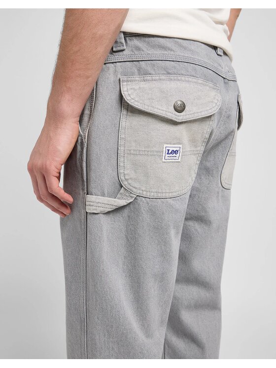 Lee Lee Jeansy SLOUCHY STR CARPENTER Szary Loose Fit