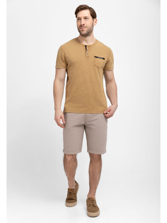 Volcano Volcano T-Shirt T-APY Beżowy Regular Fit