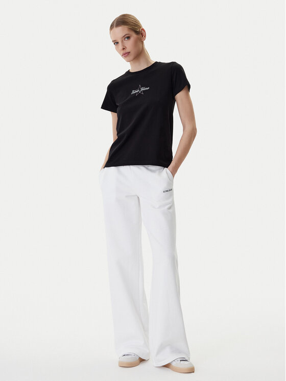 Guess Jeans Guess Jeans Teplákové kalhoty W6RB52 K68I4 Bílá Regular Fit