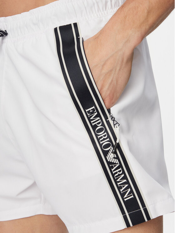Emporio Armani Emporio Armani Pantaloni scurți pentru înot EM000583 AF20426 U0002 Alb Regular Fit