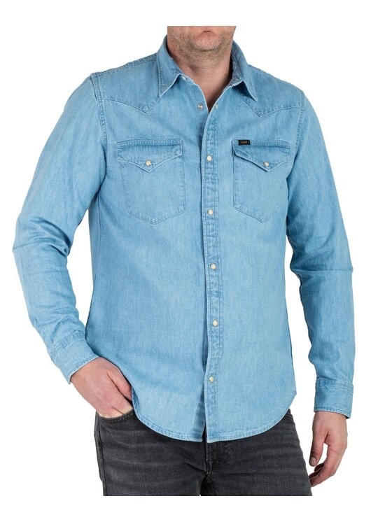 Lee Lee camicia di jeans 112365766 Blu Regular Fit