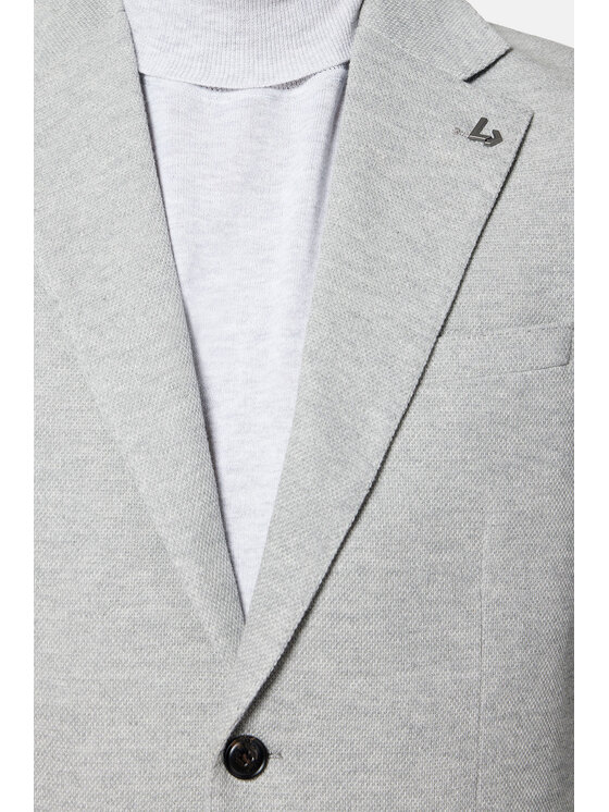 Lancerto Lancerto Marynarka Tortosa MA131223000005 Szary Slim Fit