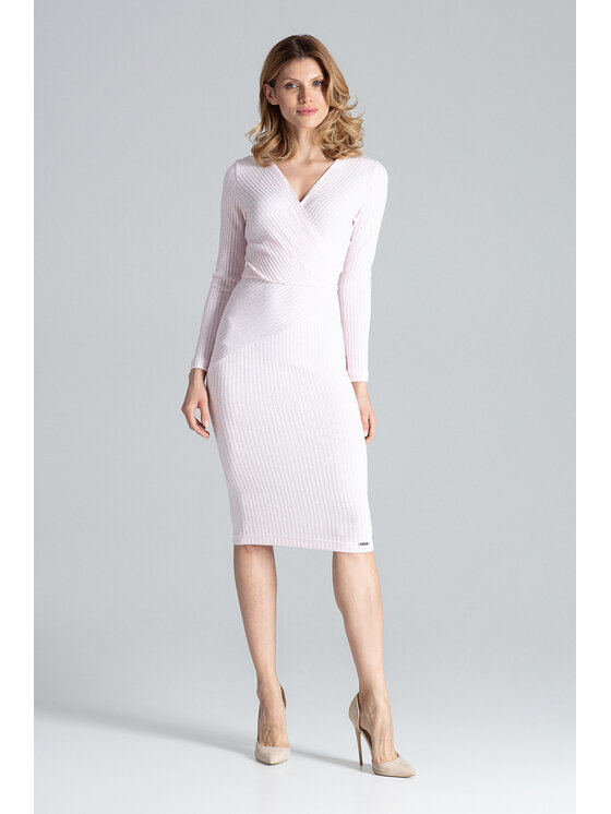 FIGL FIGL Šaty M637 Ružová Slim Fit