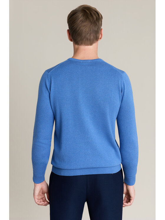 Lancerto Lancerto Sweter Christopher SW073226000033 Niebieski Regular Fit