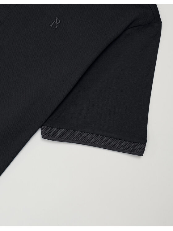 Borgio Borgio Polo matteo Czarny Classic Fit