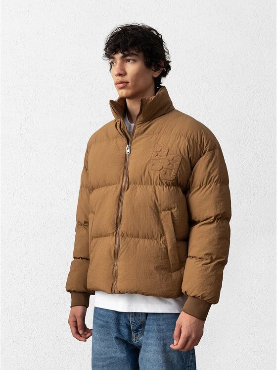 Jigga Wear Jigga Wear Kurtka puchowa Kurtka Puchowa Męska Brązowa Jigga Wear Star XXL Brązowy Regular Fit