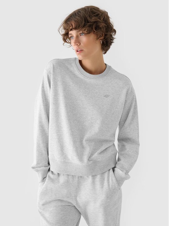 4F 4F Bluza 4FWMM00TSWSF1765-27M Szary Regular Fit