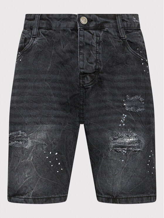 Brave Soul Brave Soul Džínové šortky MSRT-OREGON Černá Skinny Fit