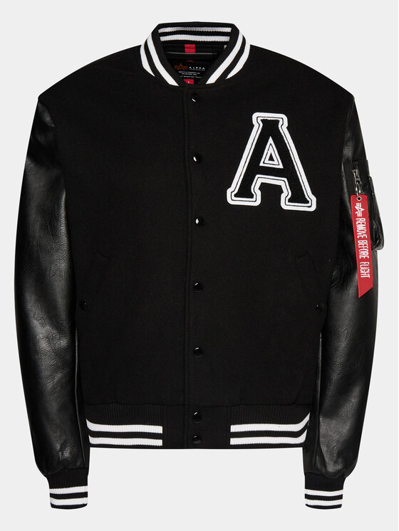 Alpha Industries Alpha Industries Bunda bomber College 146111 Černá Relaxed Fit