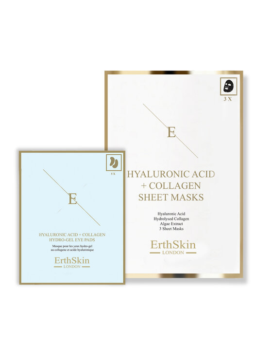 Erthskin London Erthskin London Maska Kwas Hialuronowy i Kolagen + Hydrożelowe Płatki pod Maska do twarzy