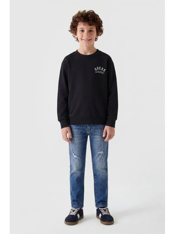Guess Kids Guess Kids Kalhoty z materiálu 183176 Modrá Regular Fit