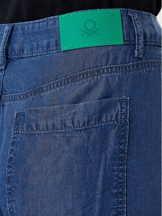 United Colors Of Benetton United Colors Of Benetton Hlače 4KHNDF09L Plava Wide Leg