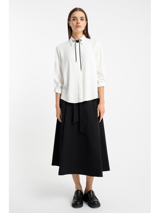 CLICK CLICK Φούστα 50-729 Μαύρο Relaxed Fit