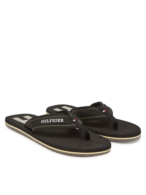 Tommy Hilfiger Tommy Hilfiger Japonki Hilfiger H Padded Beach Sandal FM0FM05536 Czarny