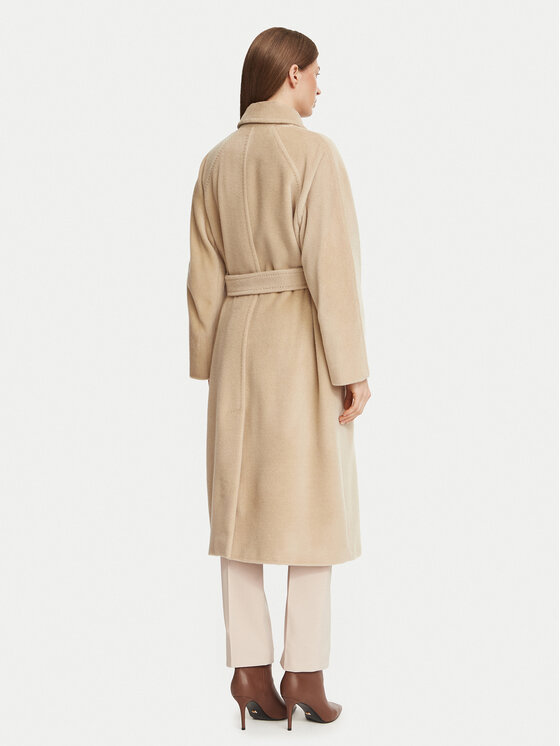 Marella Marella Wollmantel 2623016082200 Hellbraun Regular Fit