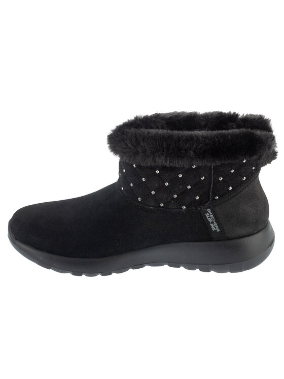 Skechers Skechers Śniegowce Slip-Ins: On-The-Go Joy - Cozy Shimmer Czarny