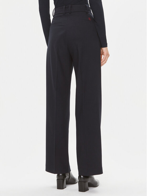 Tommy Hilfiger Tommy Hilfiger Hlače iz tkanine Core WW0WW39725 Mornarsko modra Relaxed Fit