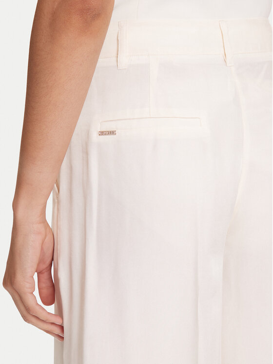 Guess Guess Hlače iz tkanine W5YB02 WH5N2 Écru Regular Fit
