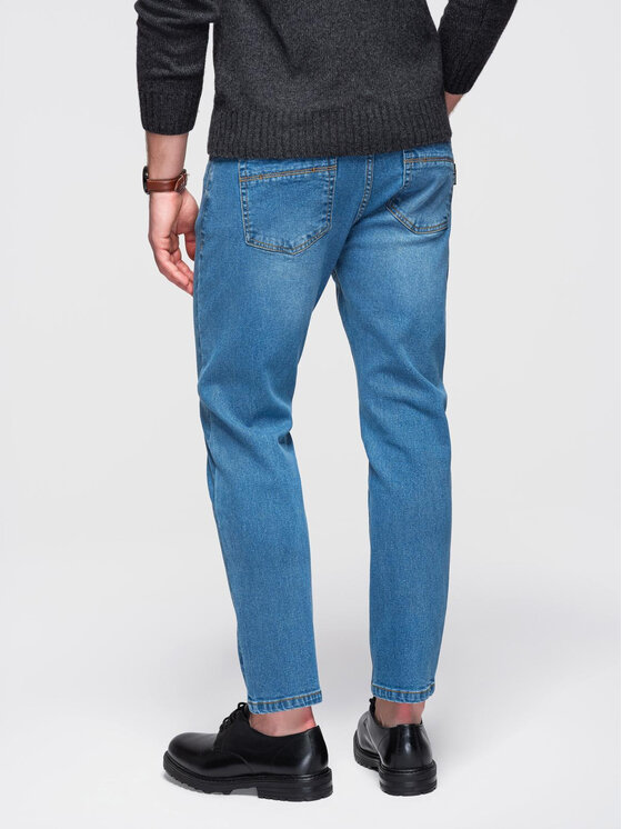 Ombre Ombre Jeansy OM-PADP-0241 Niebieski Regular Fit