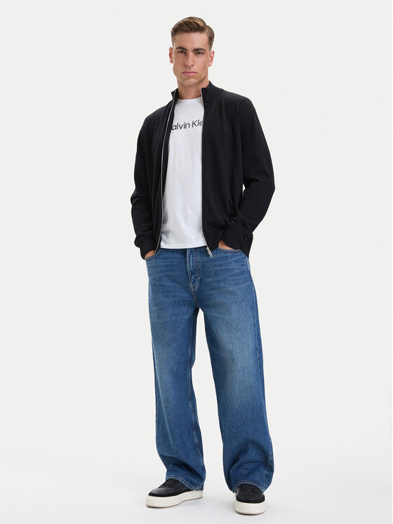 Calvin Klein Calvin Klein Kardiganas LV04LH320G Juoda Regular Fit