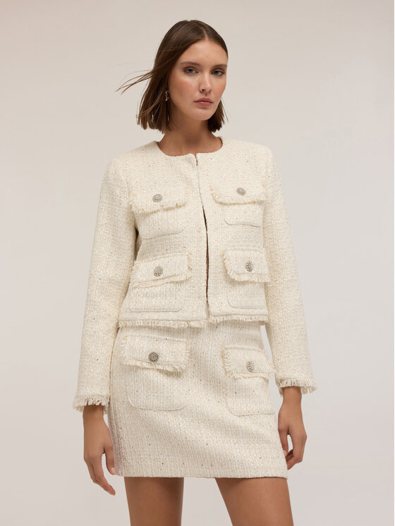 Motivi Motivi Giacca outdoor Q759Q000985N011 Écru Regular Fit