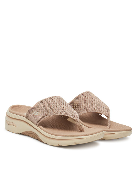 Skechers Skechers Čības uz pirksta Go Walk Arch Fit 2.0 Sandal-Carrie 140861/TPE Bēšs