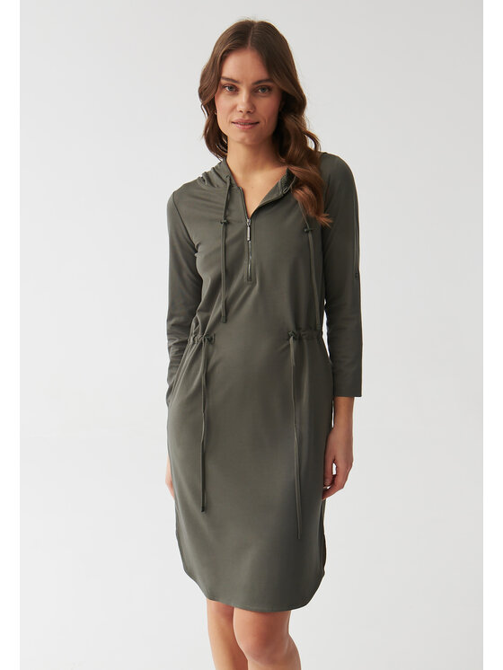 TATUUM TATUUM Sukienka dzianinowa MOLOKO Khaki Oversize
