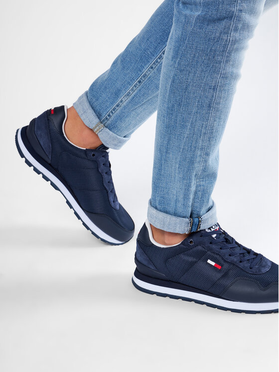 Tommy Jeans Sneakers Lifestyle Mix Runner EM0EM00668 Bleumarin • Modivo.ro