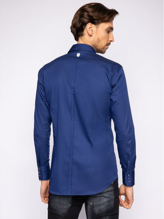 Rage Age Rage Age Hemd Deep Blue Dunkelblau Slim Fit