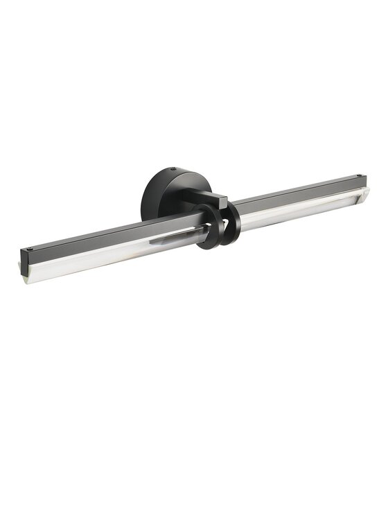MIAhome MIAhome Lampa ścienna kinkiet LOVELY LED czarna 58 cm Czarny