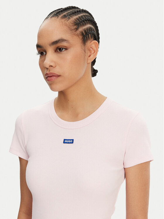 HUGO HUGO T-shirt Easy 50523924 Ružičasta Slim Fit