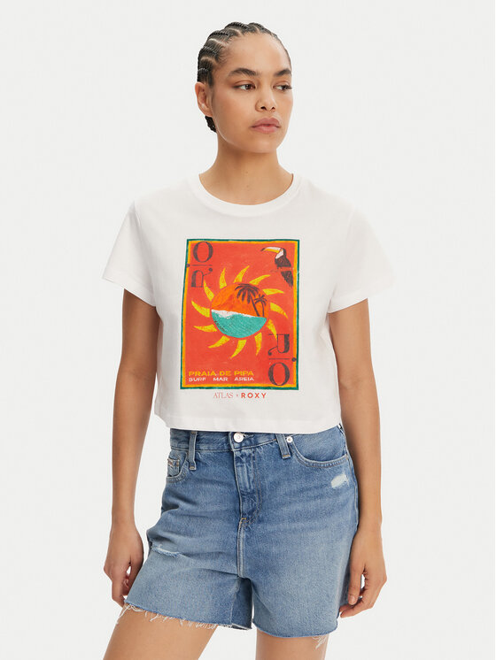 Roxy Roxy Футболка ERJZT05921 Білий Relaxed Fit