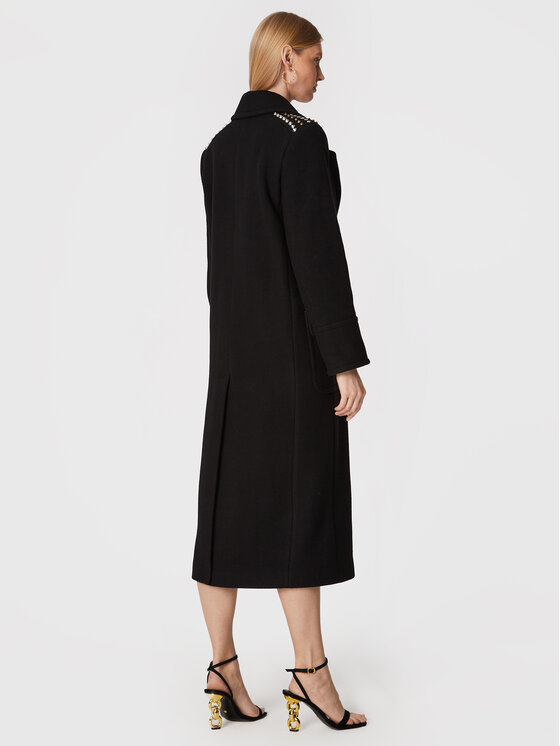 PINKO Pinko Vilnas mētelis Clarinda 1G17Z7 Y7DY Melns Regular Fit