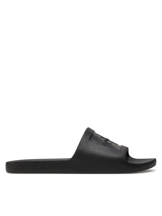 Şlapi Calvin Klein Jeans Slide Monogram Debossed Eva YM0YM00060 Negru