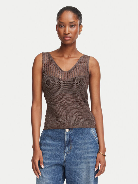 Morgan Morgan Top 262-MGATO Dunkelbraun Slim Fit