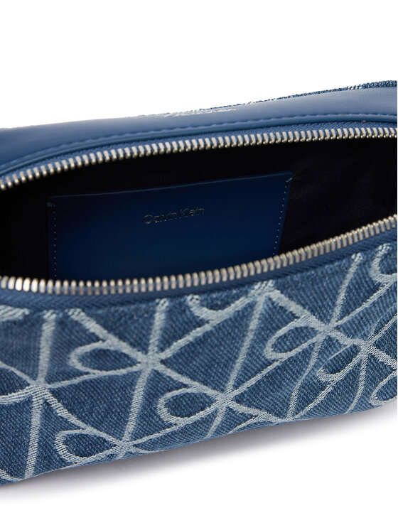 Calvin Klein Calvin Klein Kabelka Emblem Aop Denim Camera Bag LV04F3430G Modrá
