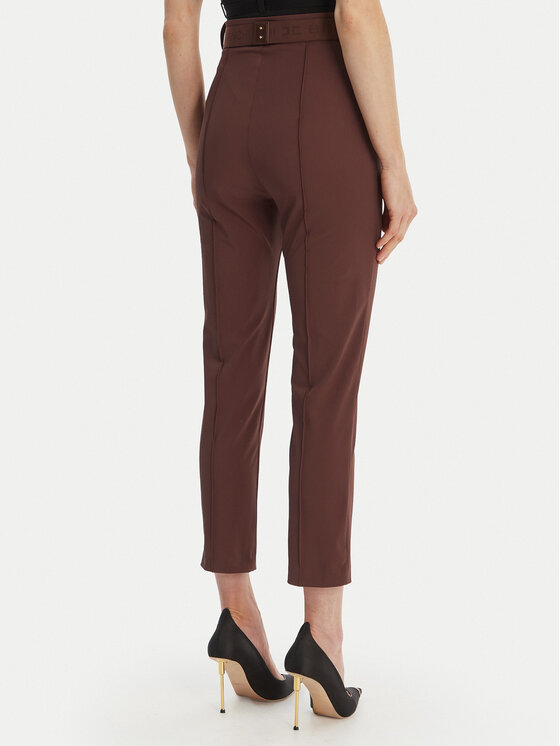 Elisabetta Franchi Elisabetta Franchi Pantaloni din material PA-132-61E2-V350 Maro Regular Fit