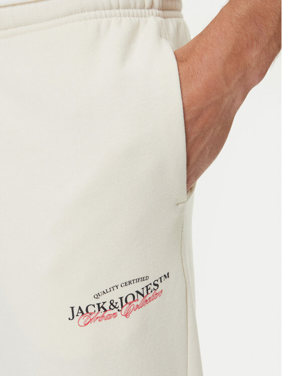 Jack & Jones Jack & Jones Spodnie dresowe Kane Billy 12283257 Écru Relaxed Fit