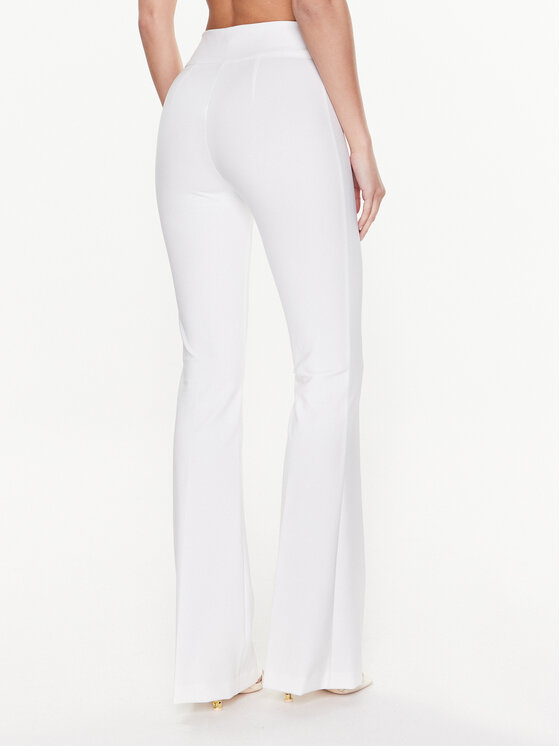 Pantaloni di tessuto S_MF0604 Bianco Bootcut Fit