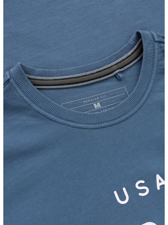 PITBULL PITBULL T-Shirt USA CAL Niebieski Regular Fit