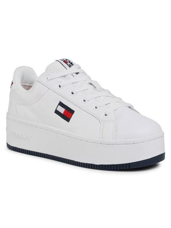 Tommy Jeans Laisvalaikio batai Iconic Flatform Sneaker EN0EN00943 Balta •  Modivo.lt
