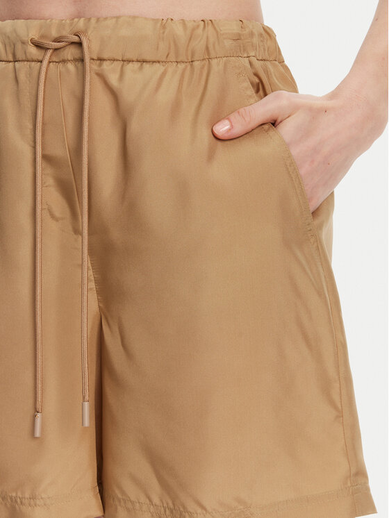 Marella Marella Medžiaginiai šortai Borbona 2513141025 Smėlio Relaxed Fit
