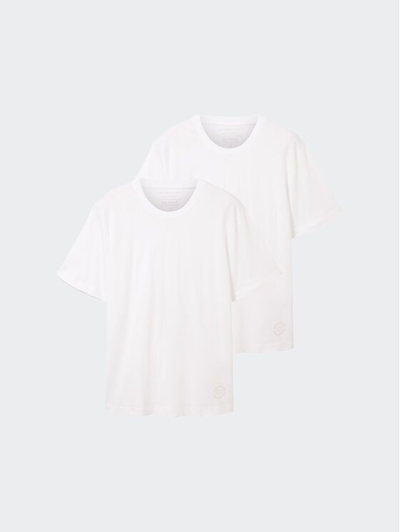 Tom Tailor Tom Tailor 2er-Set T-Shirts 1037741 Weiß Regular Fit