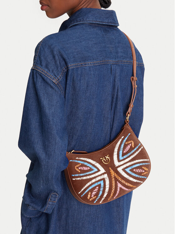 PINKO PINKO Τσάντα Half Moon Mini Fl PE 25 PLTT 102790 A2IW Καφέ