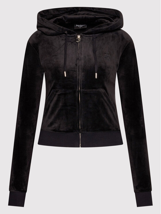 Juicy Couture Juicy Couture Mikina Robertson JCAP176 Černá Slim Fit