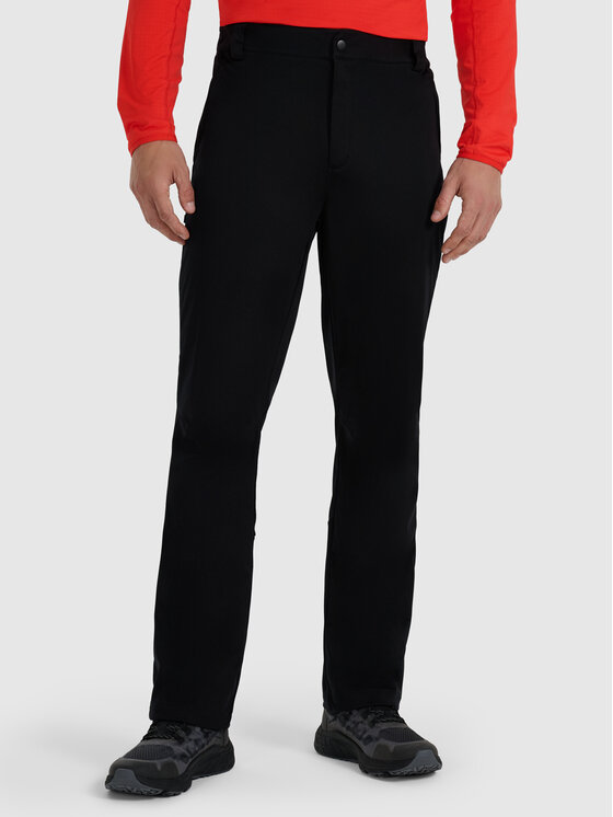 4F 4F Spodnie przeciwdeszczowe TREKKING Czarny Regular Fit