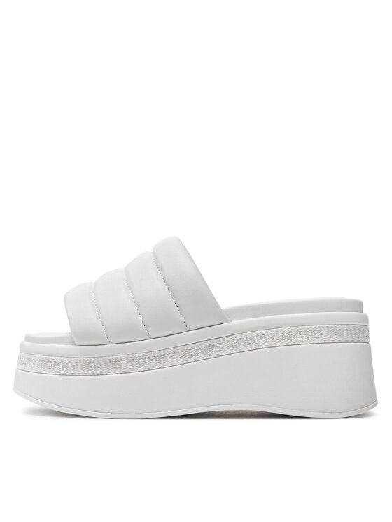 Tommy Jeans Tommy Jeans Παντόφλες Tjw Wedge Sandal EN0EN02455 Εκρού