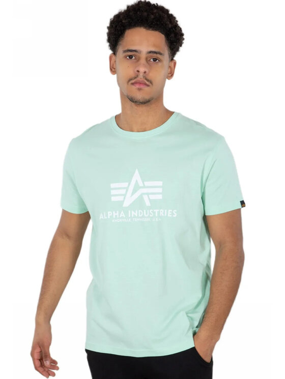 Alpha Industries Alpha Industries T-Shirt AI.100501-43-5XL Zielony Basic Fit